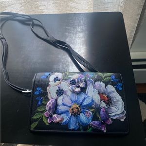 BRIGHTON FLORAL WALLET CROSSBODY